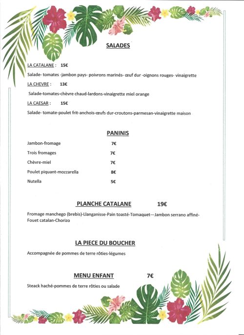 carte snack 2025